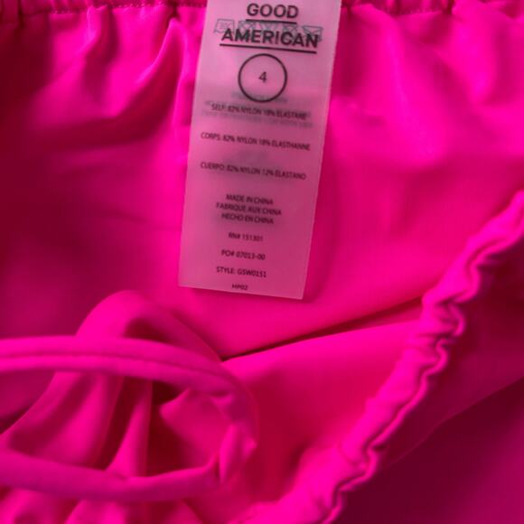 Good American Size XL Tiny Ties Swim Bottom Hot Pink Size 4 - Picture 5 of 8